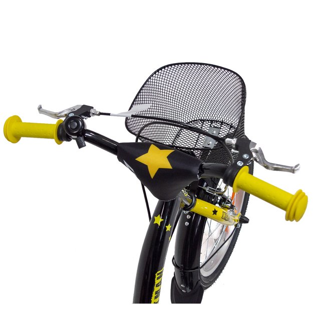 4KIDS Nightman 16  // 1G, dydis 10  (25.5 cm), V-Brake ir Kojinis stabdžiai, plieninis (juoda/mėlyna) 2