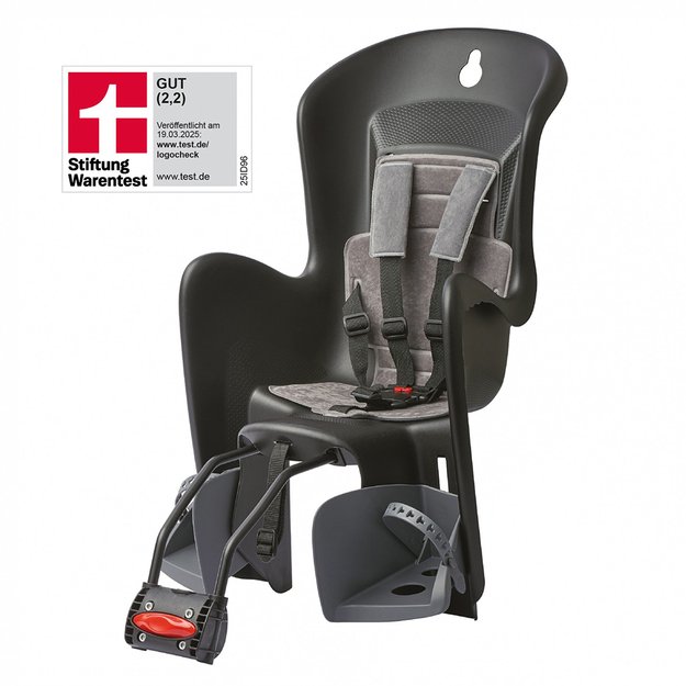 Dviračio kėdutė Polisport Bilby&nbsp;Maxi+FF // 26-29  dvir., ant rėmo (juoda)