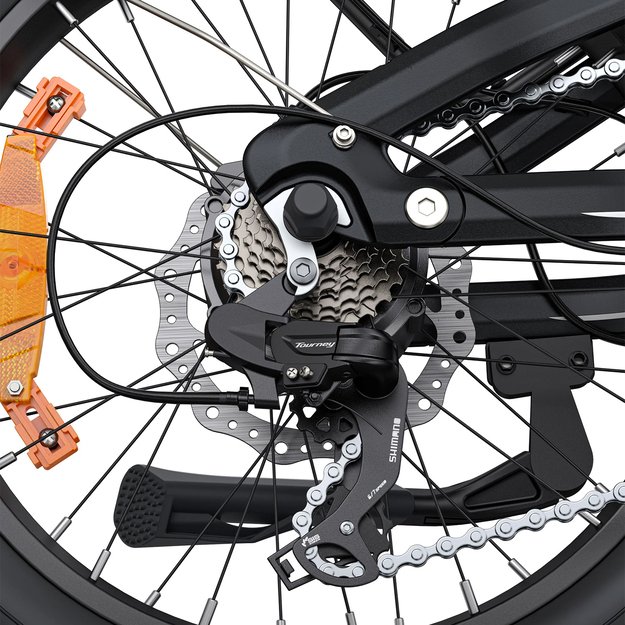 Elektrinis dviratis Engwe L20 3.0 Boost 20  // 7G, sulankstomas (juoda) 4