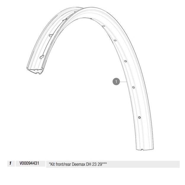 MAVIC KIT FT/RR RIM DEEMAX DH 23 29  (V00094431)