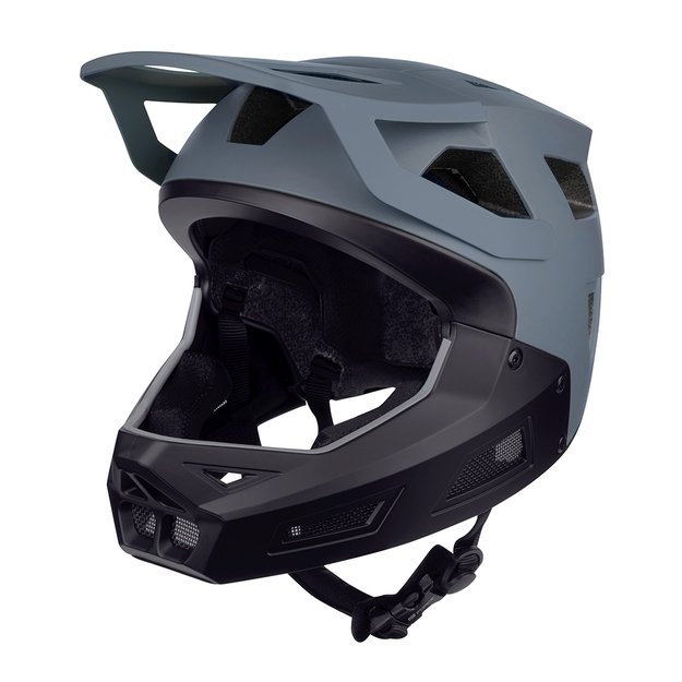Šalmas FORCE Drop // dydis: XS - S (51-54 cm) (juoda/pilka)