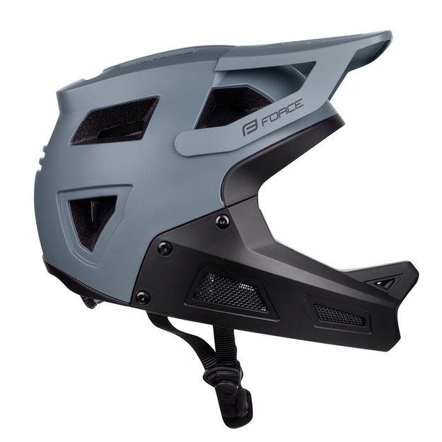 Šalmas FORCE Drop // dydis: XS - S (51-54 cm) (juoda/pilka) 1
