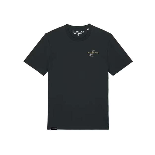 PEATY S PUBWEAR TRIKO S KR&Aacute;TK&Yacute;M RUK&Aacute;VEM SUPERDOG / BLACK (PPW-25-TEE-SUP-BLK)