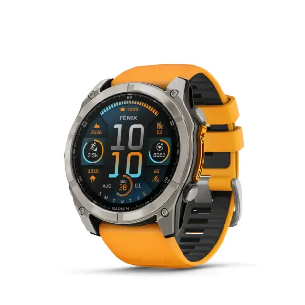 Išmanusis laikrodis Garmin Fenix® 8 Amoled | 51mm | Titanium - Spark Orange