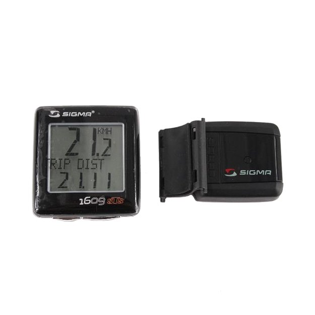 Dviračio kompiuteris Sigma BC 1609 STS // belaidis, 16 funkc. (juoda/sidarbinė) 1