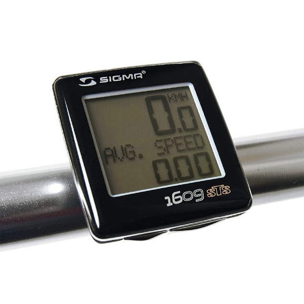 Dviračio kompiuteris Sigma BC 1609 STS // belaidis, 16 funkc. (juoda/sidarbinė) 2