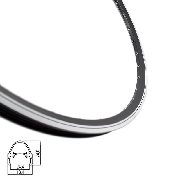 Ratlankis 26  // V-Brake, 36H, kniedytas, dvigubas