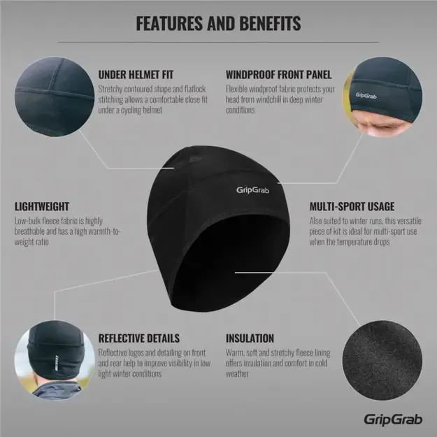 GripGrab Thermo Windproof Winter kepurė | Black 2