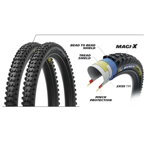 MICHELIN TIRE E-WILD FRONT 29x2.60 RACING LINE DARK FOLDABLE MAGI-X TS TLR (937012) 2