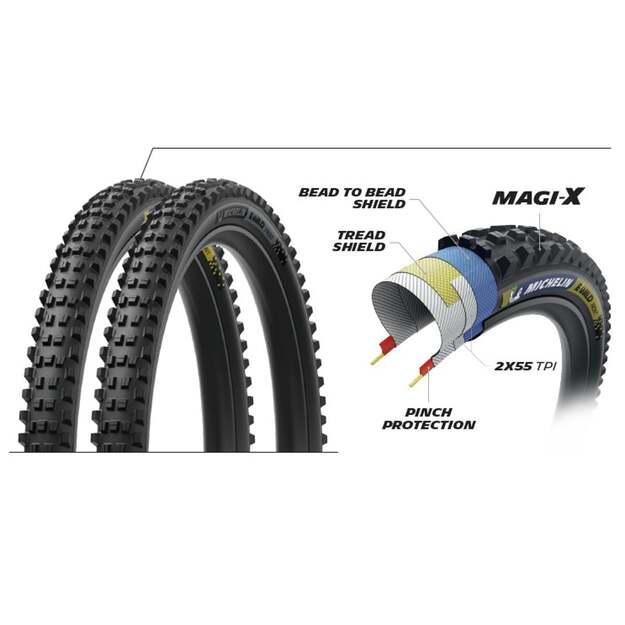 MICHELIN TIRE E-WILD FRONT 29x2.60 RACING LINE DARK FOLDABLE MAGI-X TS TLR (937012)