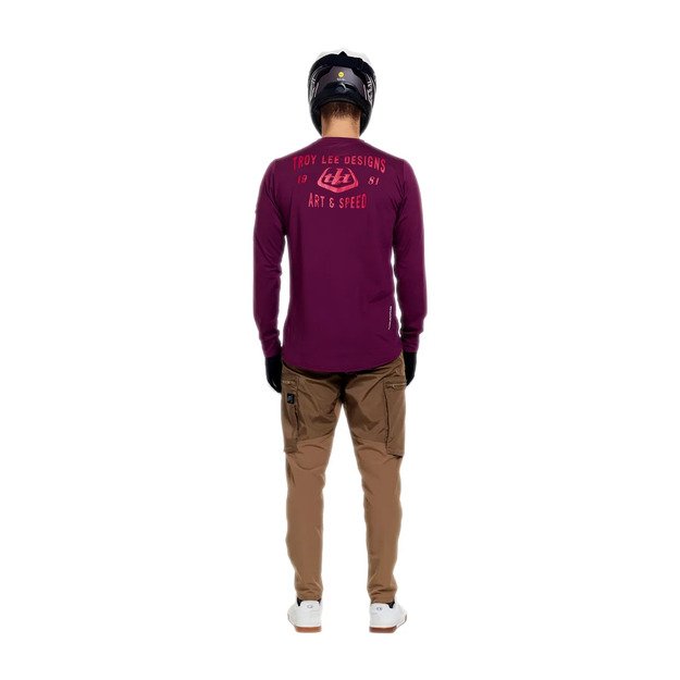 TLD LONG SLEEVE JERSEY RUCKUS RIDE TEE LOCKDOWN SANGRIA (37102600) 5