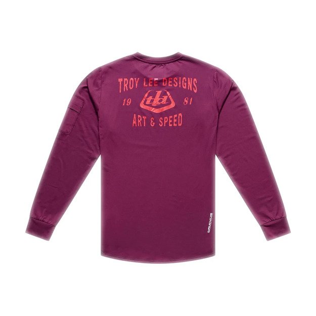 TLD LONG SLEEVE JERSEY RUCKUS RIDE TEE LOCKDOWN SANGRIA (37102600) 1