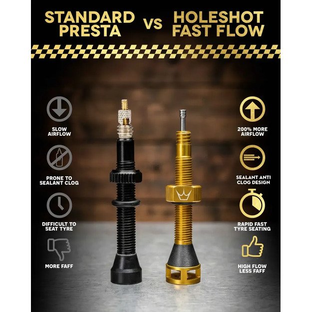 PEATY S BEZDU&Scaron;OV&Eacute; VENTILKY HOLESHOT FAST FLOW 60MM MANGO (PTV-HFF-60-MNG-12) 1