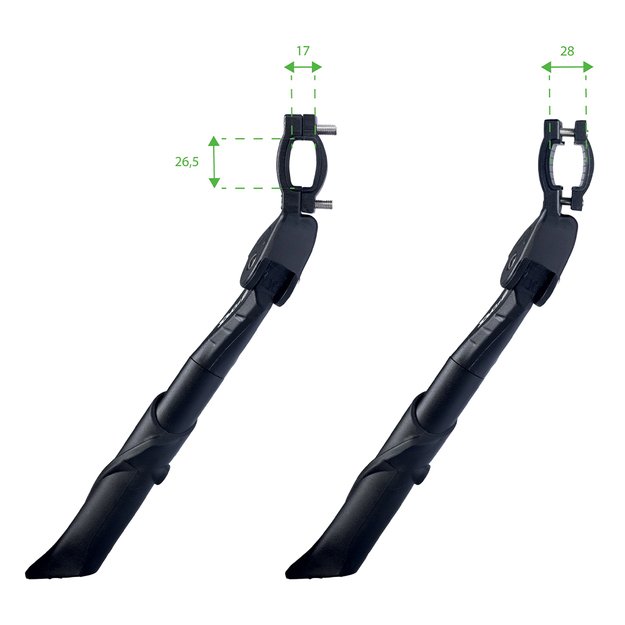 Atraminė kojelė FORCE Eco 27.5-29  // aliuminio lydinio (juoda)