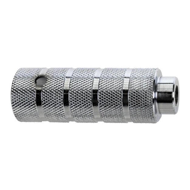 BMX atramos kojoms (pegai) // 14 mm a&scaron;is, 38 x 110 mm, plienas (sidabriniai)
