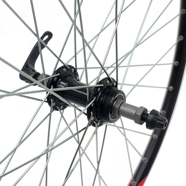 Galinis ratas SUNSTART 26  // V-brake, 36H, užsukamam žvaigždžių blokui, QR, aliuminis 2