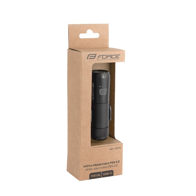 Priekinis žibintas FORCE Pen 2.0 // 700 LM, USB-C 2