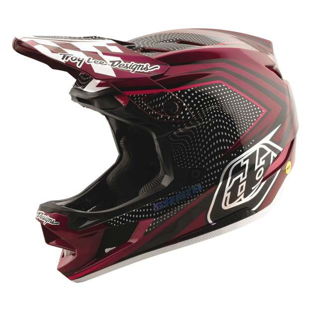 TLD HELMET D4 CARBON TROY LEE DESIGNS X SRAM RADIOSCAPE BLK / BERRY (13995500) 6