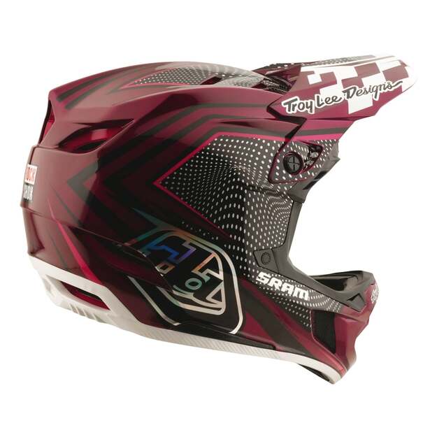 TLD HELMET D4 CARBON TROY LEE DESIGNS X SRAM RADIOSCAPE BLK / BERRY (13995500) 3