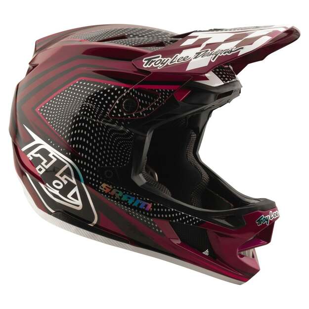 TLD HELMET D4 CARBON TROY LEE DESIGNS X SRAM RADIOSCAPE BLK / BERRY (13995500) 5