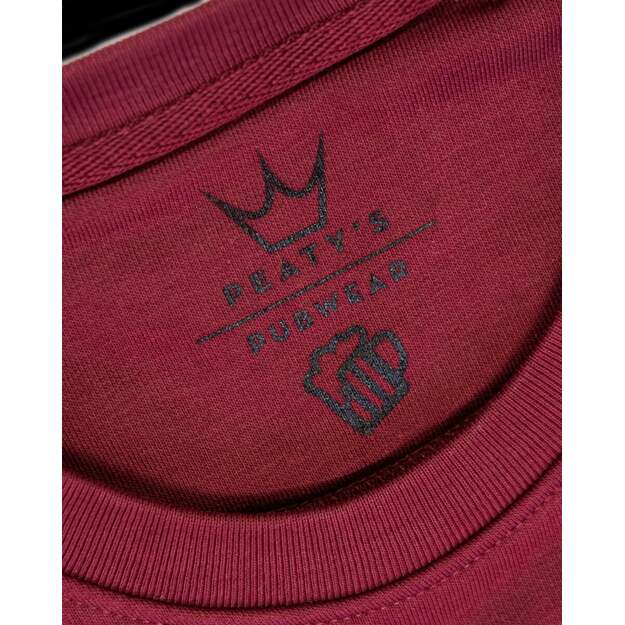 Džemperis PEATY S PUBWEAR EMBROIDERED CREW JUMPER - CROWN / BURGUNDY (PPW-CRW-CWN-BRG) 1