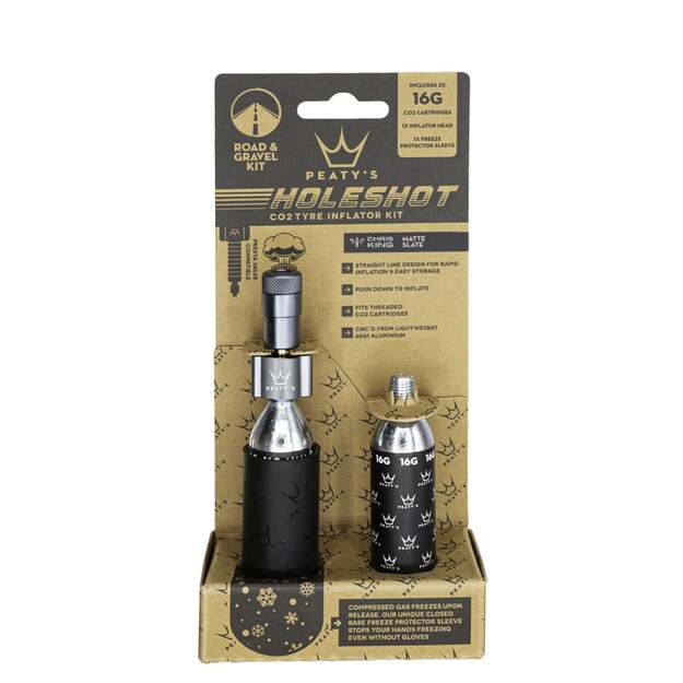 CO2 pompa PEATY S HOLESHOT CO2 TYRE INFLATOR - ROAD & GRAVEL (16G) - SLATE (PPR-HTI-RAG-SLT-12) 1