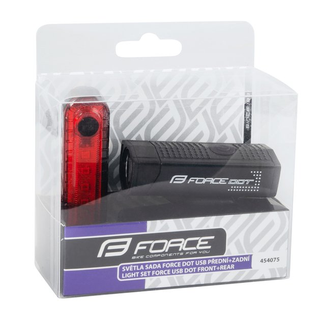 Žibintų komplektas FORCE Dot USB 1