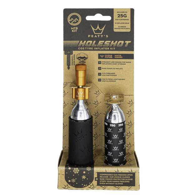 CO2 pompa PEATY S HOLESHOT CO2 TYRE INFLATOR - MTB (25G) - MANGO (PPR-HTI-MTB-MNG-12) 1
