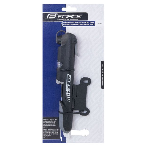 Pompa FORCE Mano, 7 bar, 20cm (juoda) 1