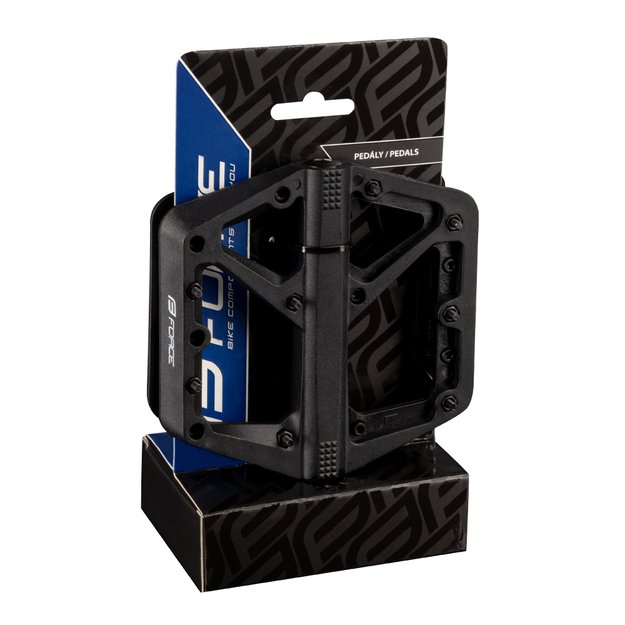 Pedalai FORCE Blizz, plastikiniai, (juodi)