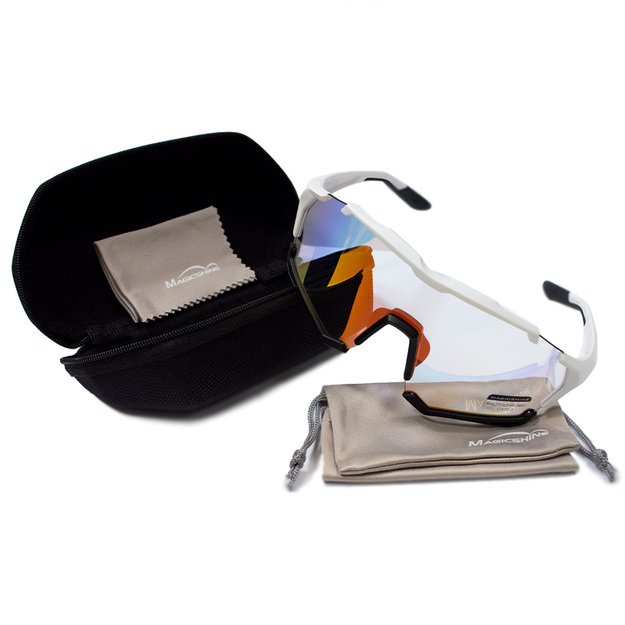 Akiniai Magicshine VERSATILER Photochromic +REVO (raudona/balta) 8