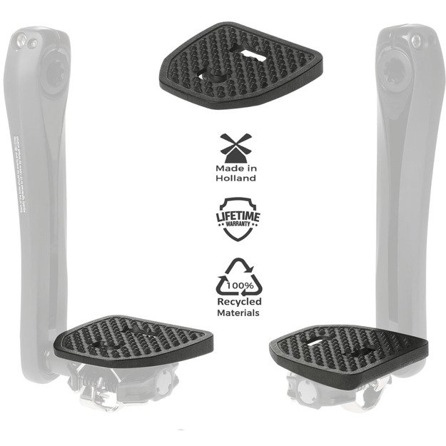 Pedalų adapteriai PEDAL PLATE 2.0 Shimano SPD, past., (juodi) 1