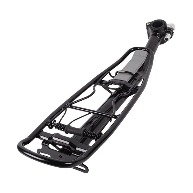 Bagažinė ant balnelio stovo AtranVelo ACTIVE SEATPOST // tinka 25-36 mm stovams, AVS sistema (juoda)