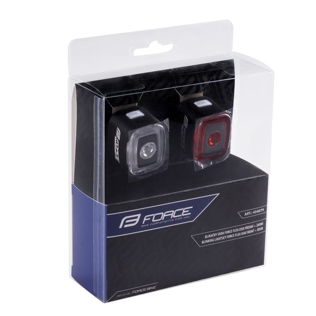Žibintų komplektas FORCE FLEA // 200LM, USB-C 4