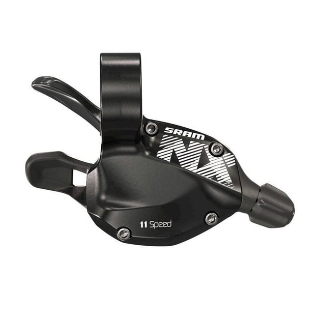 Pavarų rankenėlė SRAM SL NX Trigger Black // 11 pav., be optinio pavarų ekranėlio // de&scaron;inė, galinėms pavaroms