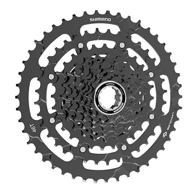 Galinis žvaigždžių blokas Shimano CUES CS-LG400-9 // 9 pav. (11-46T) 1