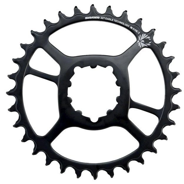 Žvaigždė priekinė SRAM 34T, X-Sync 2 aliuminė (juoda) 