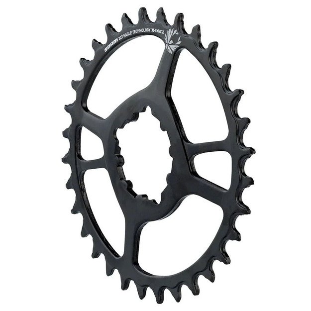 Žvaigždė priekinė SRAM 34T, X-Sync 2 aliuminė (juoda)  1