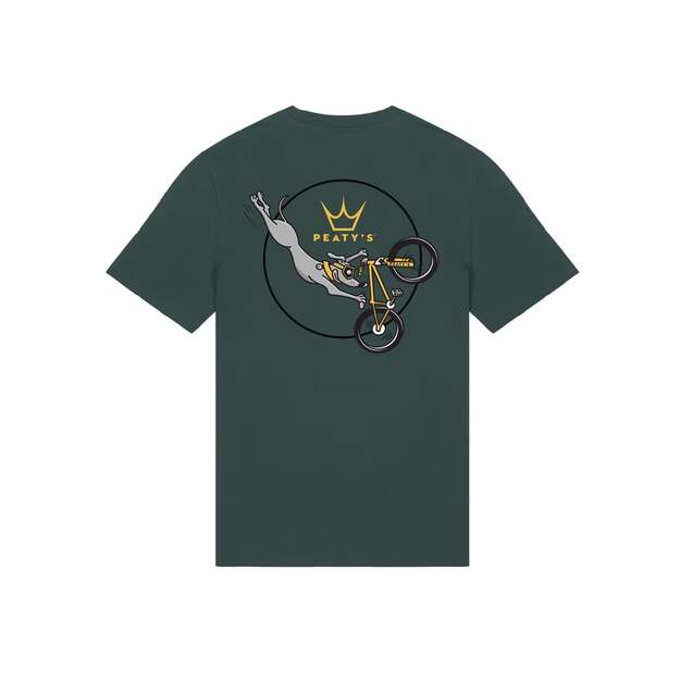 PEATY S PUBWEAR TRIKO S KR&Aacute;TK&Yacute;M RUK&Aacute;VEM SUPERDOG / GLAZED GREEN (PPW-25-TEE-SUP-GLG) 1