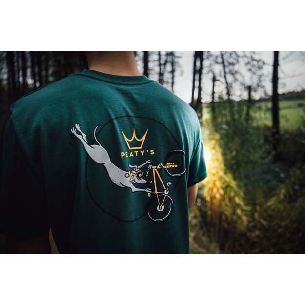 PEATY S PUBWEAR TRIKO S KR&Aacute;TK&Yacute;M RUK&Aacute;VEM SUPERDOG / GLAZED GREEN (PPW-25-TEE-SUP-GLG) 2