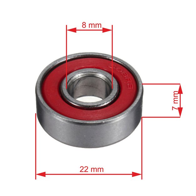 Guolis riedlenčių ir paspirtukų ratukui 608 2RS 1