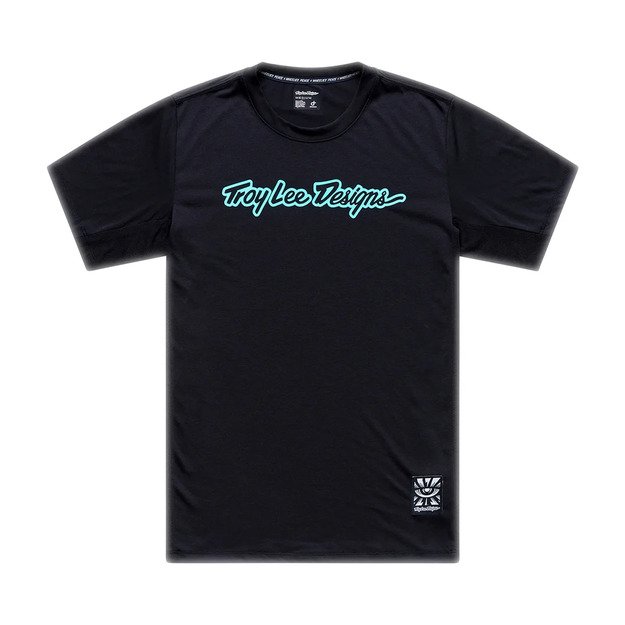 TLD SHORT SLEEVE JERSEY SKYLINE RIDE TEE SIGNATURE BLACK / REAL TEAL (38207202)