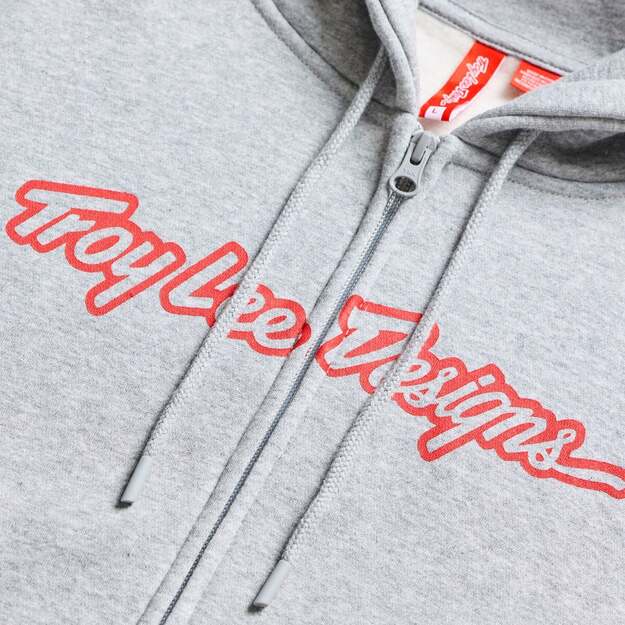 TLD ZIP UP HOODIE SIGNATURE GRAY HEATHER / RED (73091702) 2