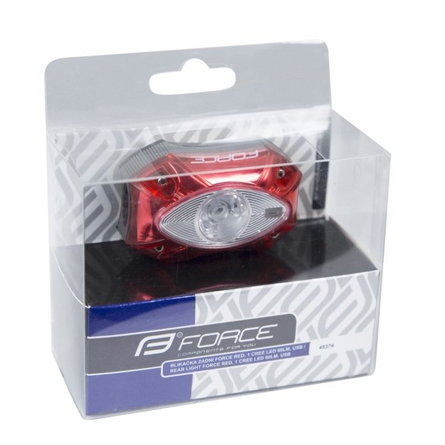 Galinis žibintas FORCE Red 1 Cree LED 60Lm, USB