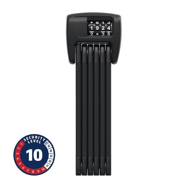 Spyna ABUS BORDO&trade; Combo 6000C/90 Black SH // sulankstoma, 90 cm (juoda)