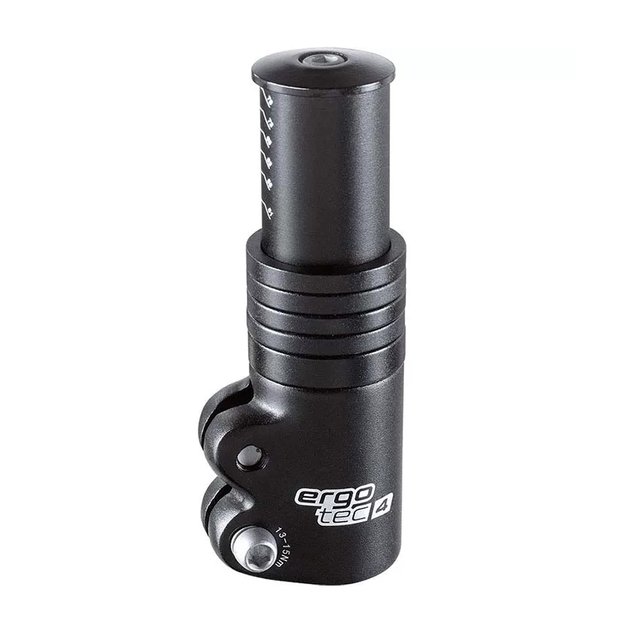 Vairo i&scaron;ky&scaron;os paauk&scaron;tinimas Ergotec Ahead Adapter 1 1/8  // 1 1/8  - 78 mm, aliuminis (matinė juoda)