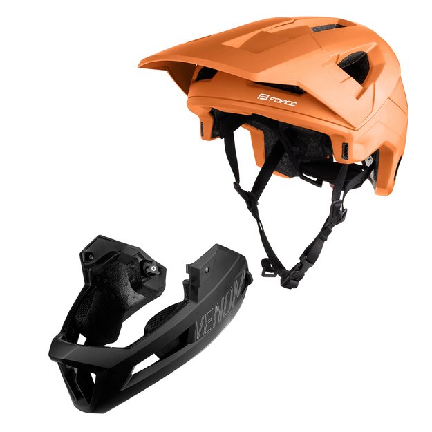 Downhill &scaron;almas FORCE VENOM // dydis: L/XL (58-61 cm) (oranžinė/juoda)