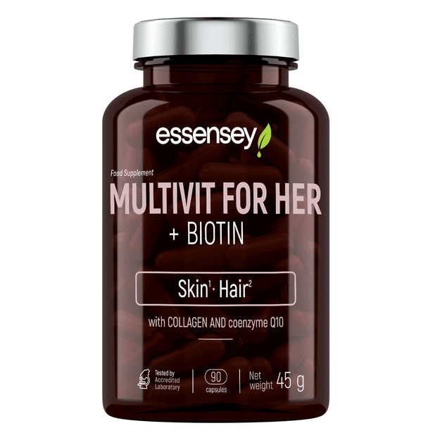Multivitaminai moterims TREC ESSENSEY MULTIVIT FOR HER + BIOTINAS 90 kapsulių