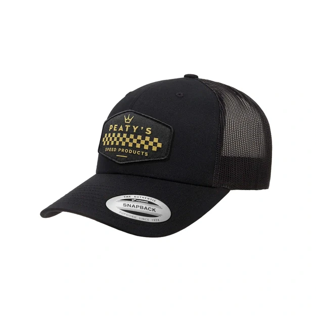 PEATY S PUBWEAR TRUCKER CAP - CHECKER - BLACK (PPW-26-TRUC-CHKR-BLK)
