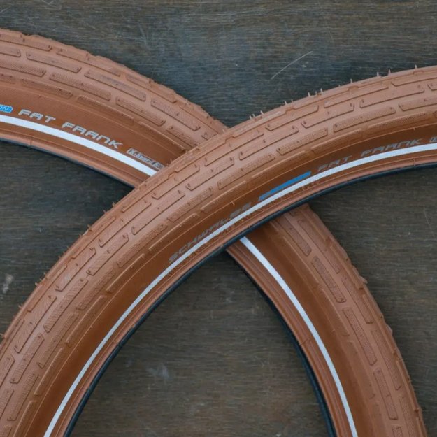 Padanga SCHWALBE Fat Frank 28x2.00 (50-622) su kamera DV, su atšvaitine juosta (ruda) 2
